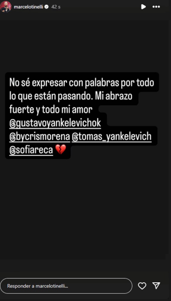 image-37-582x1024 CONMOCIÓN POR LA MUERTE DE MILA, LA NIETA DE CRIS MORENA Y GUSTAVO YANKELEVICH: EL DOLOR DE LOS FAMOSOS