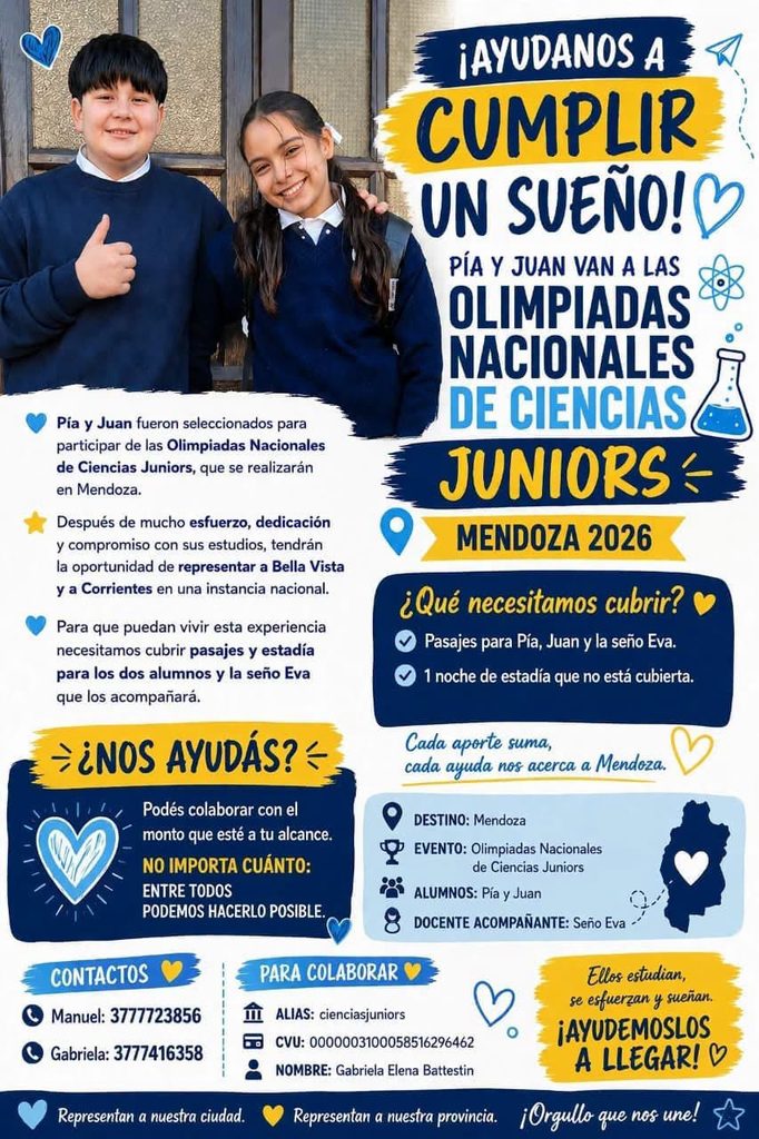 este-682x1024 Alumnos de la Escuela N° 16 clasificaron a las Olimpiadas Nacionales de Ciencias Juniors y buscan apoyo para viajar a Mendoza